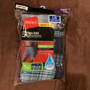 Men’s 5 Pack Blue Plaid Boxer